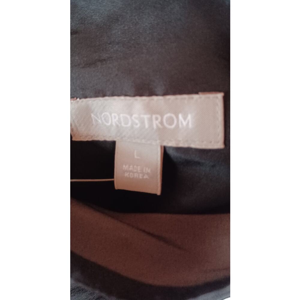 Vintage Nordstrom Reversible Hooded Rain Trench Coat Green Black Large Packable - Picture 7 of 10
